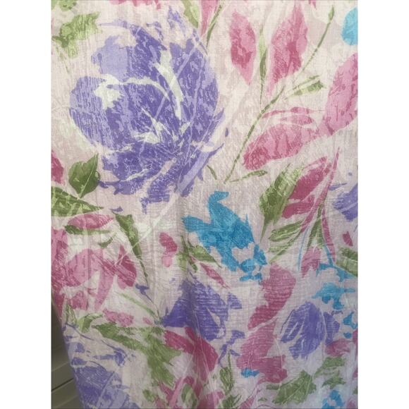 Vintage 70 David Brown California Half Zip House Coat Mumu Dress Sz Small Floral - Picture 10 of 10